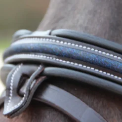 Canter - Bridon muserolle croisée Mylord marron/ marine