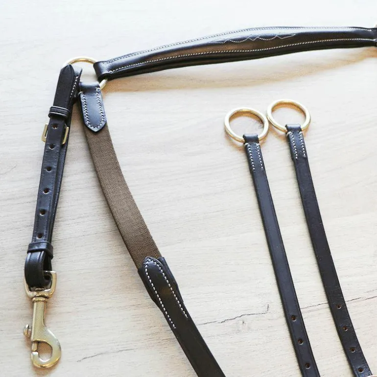 Canter - Collier de chasse surpiqué marron