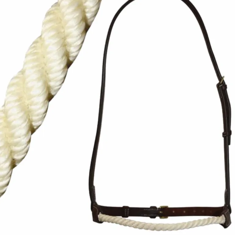 Canter - Muserolle corde Marron