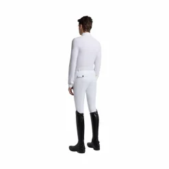 Cavalleria Toscana - Polo de concours manches longues homme Warm Jersey blanc