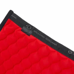 Cavalleria Toscana - Tapis de selle Circular Quilted Jersey rouge coquelicot