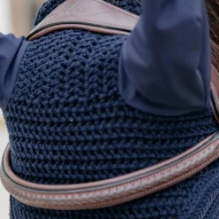 Dyon - Bridon muserolle croisée tressée havane