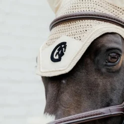 Dyon - Bridon muserolle tressée en forme de 8 havane