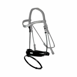 Dyon - Muserolle combinée large Pull-back vernie New English Collection noir