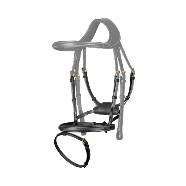 Dyon - Muserolle pour bridon Difference D Collection noir