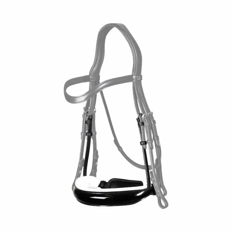 Dyon - Muserolle vernie rembourrage blanc New English Collection noir