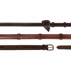 Dyon - Rênes caoutchouc 1/2 avec 7 arrêtoirs Working by Dyon brun