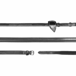 Dyon - Rênes caoutchouc 1/2 US Collection noir