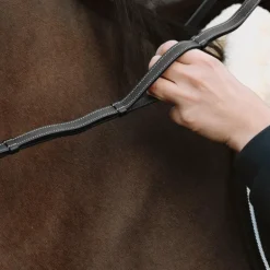 Dyon - Rênes en cuir à poignées Collection Working by Dy'on noir