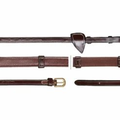 Dyon - Rênes Hunter 5/8 avec 7 arrêtoirs D Collection brun