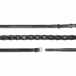 Dyon - Rênes tressées 1/2 US Collection noir