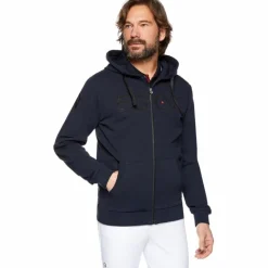 Ego7 - Sweat zippé manches longues homme After-riding marine
