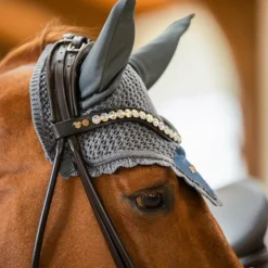 Equestrian Stockholm - Bonnet pour chevaux Metallic Blue bleu