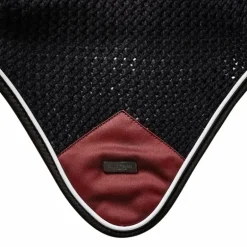 Equestrian Stockholm - Bonnet pour chevaux Modern Luxe noir/ rouge foncé