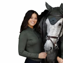 Equestrian Stockholm - Bonnet pour chevaux Modern Avenue Green vert armé