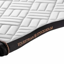 Equestrian Stockholm - Tapis de selle Modern Dark Ocean blanc/ marine