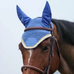 Equithème - Bonnet chasse-mouches Denim bleu ciel