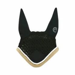 Equithème - Bonnet chasse-mouches Polyfun noir/ taupe