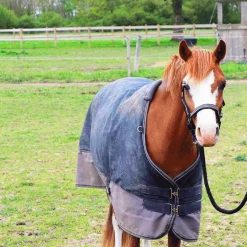 Equithème - Couverture d'extérieur Tyrex 600D marine/gris 0g