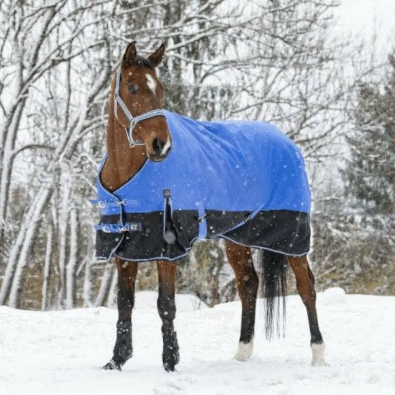 Equithème - Couverture d'extérieur Tyrex 1200D "Aisance" bleu/noir 0g