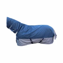 Equithème - Couverture d'extérieur Tyrex "Combo" 600D marine/gris 350g