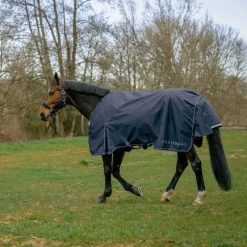 Equithème - Couverture d'extérieur Anatomic Aisance 1200D 200g marine