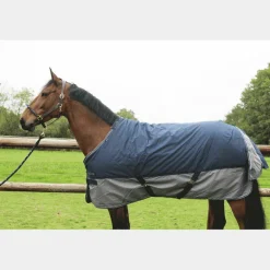 Equithème - Couverture d'extérieur Tyrex 600D marine/gris 450g