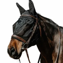 Equithème - Masque anti-mouches et UV Soft noir