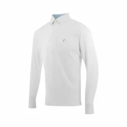 Equithème - Polo de concours manches longues mesh homme Dany blanc