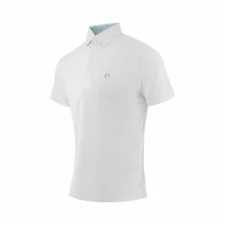 Equithème - Polo de concours manches courtes mesh homme Edy blanc
