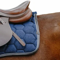 Equithème - Tapis de selle Quadri marine