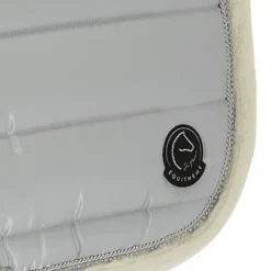 Equithème - Tapis de selle Studio Je t'aime argent