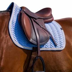 Equithème - Tapis de selle Softypop bleu ciel