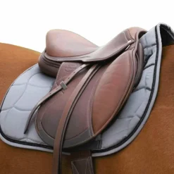 Equithème - Tapis de selle Satin gris
