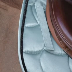 Equithème - Tapis de selle Satin gris bleu