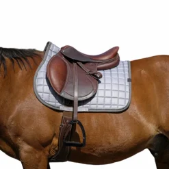 Equithème - Tapis de selle Chic gris