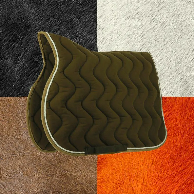 Equithème - Tapis de selle poney polyfun chocolat