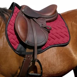 Equithème - Tapis de selle Impulsion bordeaux