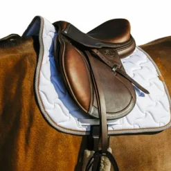 Equithème - Tapis de selle Tweedy blanc