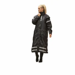 Equithème - Veste de pluie longue Ridercoat noir