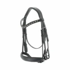 Eric Thomas - Bride doublée Clarino strass noir