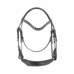 Eric Thomas - Bride doublée Clarino strass noir