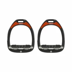 Flex On - Étriers GC Incliné Ultra Grip Noir / Gris / Gris + Stickers Uni Orange