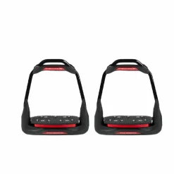 Freejump - Étriers Air's Full black plancher incliné / oeil droit / rouge