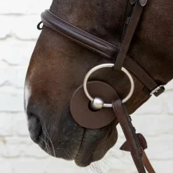 Grooming Deluxe - Rondelles de mors en silicone grand trou marron (x2)