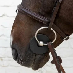 Grooming Deluxe - Rondelles de mors en silicone grand trou noir (x2)