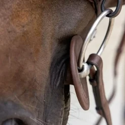 Grooming Deluxe - Rondelles de mors en silicone petit trou marron (x2)