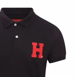 Hagg - Polo manches courtes homme noir/ rouge