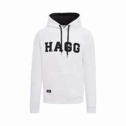 Hagg - Sweat à capuche homme blanc/ noir
