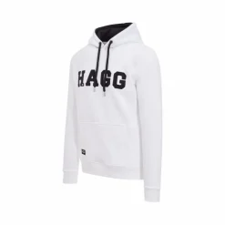 Hagg - Sweat à capuche homme blanc/ noir